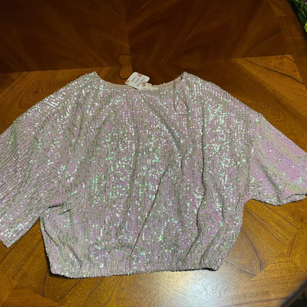 NEW A Classy Chic Boutique Sparkling Sequin Crop Top